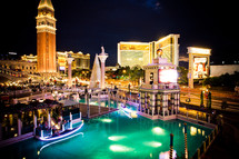 hotel pool on the Vegas strip