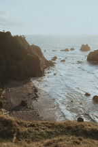 tide washing onto a beach 