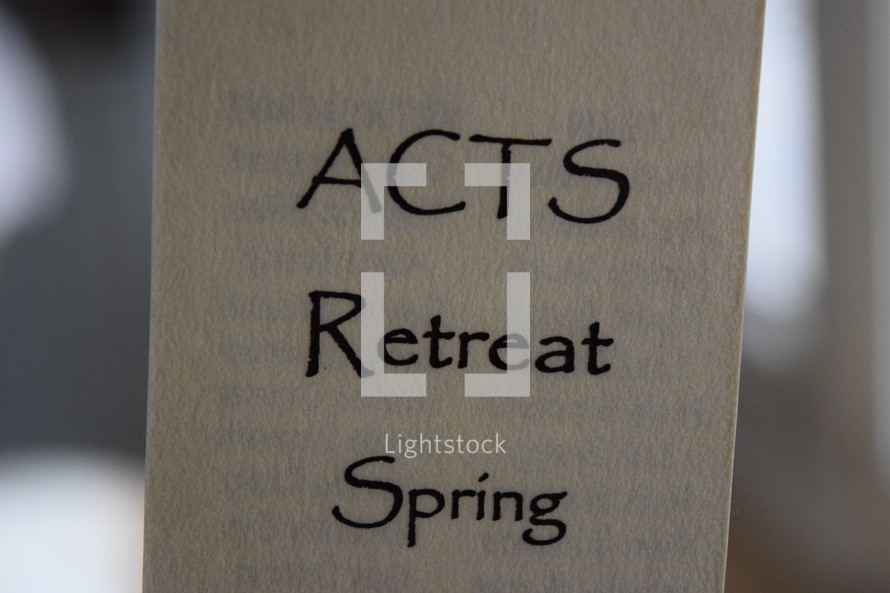 ACTS retreat spring 