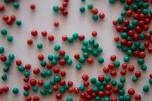 green and red sprinkles 