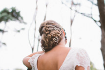 brides braided hair 