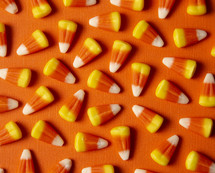 candy corn on orange 