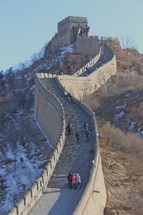 Tourists on the Great Wall of China