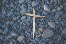 cross of palm fronds 