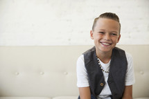 portrait of a smiling boy child 