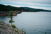 cliffs along a rocky shoreline 