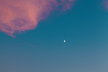 moon in an evening sky