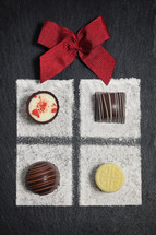 Abstract Gift Box Chocolate Pralines For Christmas