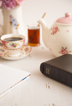 Bible and tea