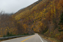 mountain highway in fall 