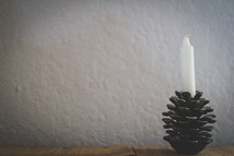 pine cone candle holder 