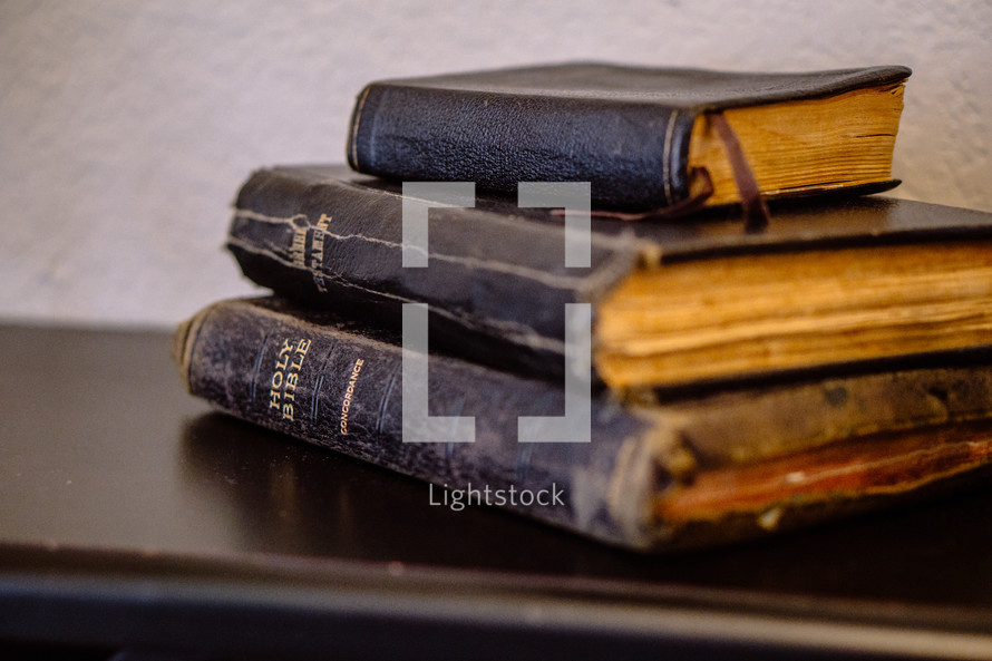 old books and Bibles 