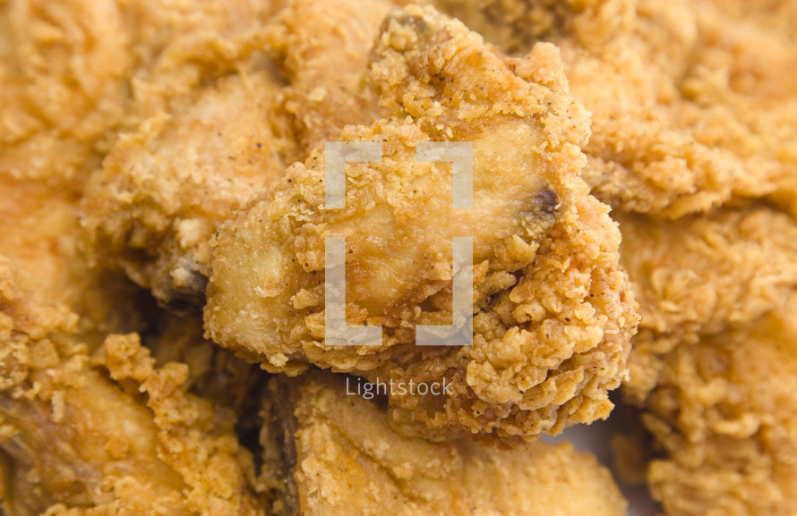 fried chicken closeup 