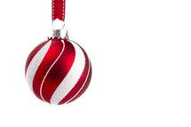 hanging red and white ornament 