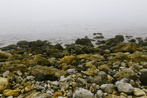rocks along a seashore 
