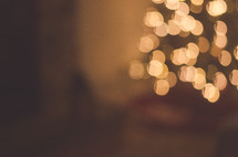 bokeh lights from a Christmas tree 