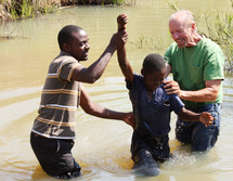 baptism in a pond
