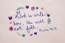 God is with her, she will not fall, Psalm 46:5