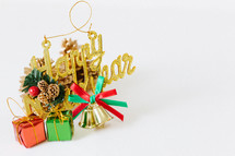 small gifts and ornaments at Christmas 