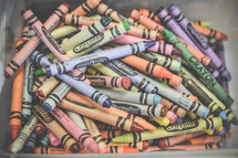 bucket of crayons 