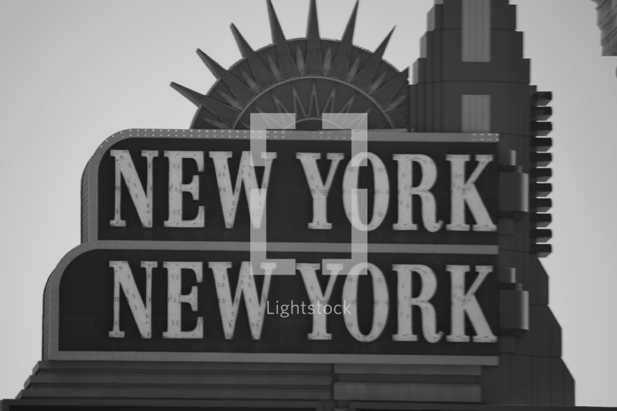 New York, New York sign in Las Vegas, NV 