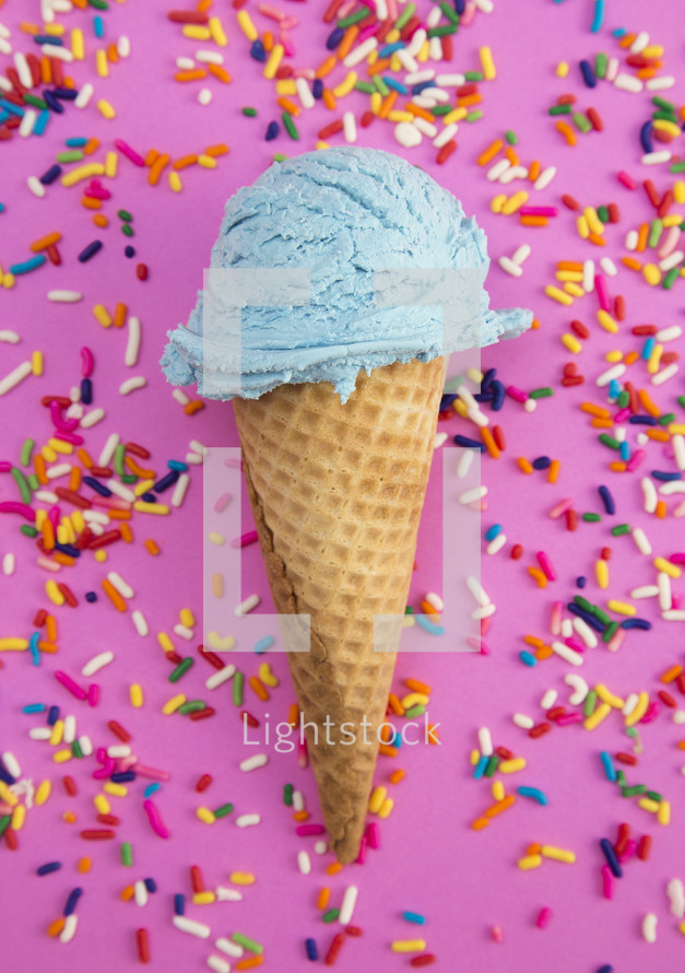 birthday cake ice cream cone 