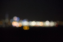 distant lights at night 