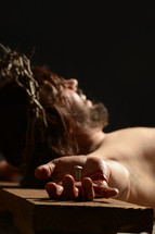 Jesus nailed to the cross 