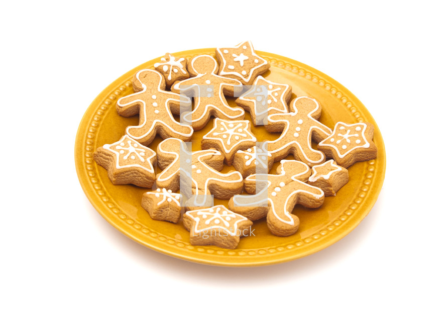 plate of Christmas cookies 