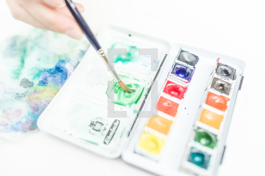 painting with watercolor 
