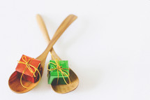 wooden spoons with gifts 