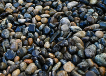 shiny wet pebbles 