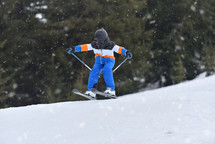 Young Skier Soaring Through the Air