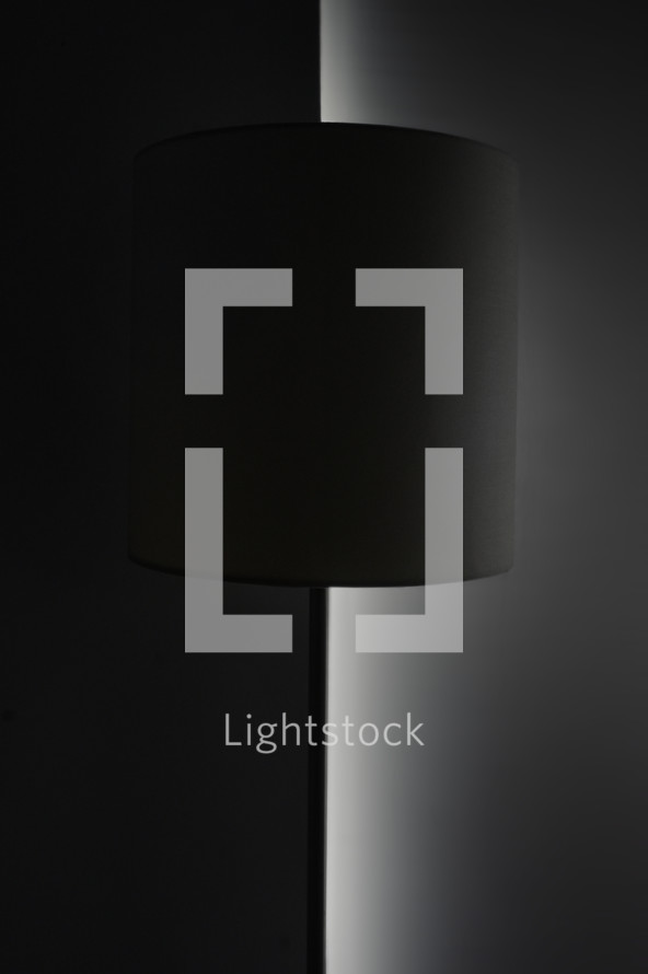 Minimalism Stylish Floor Lamp Against A White Wall