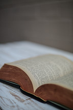an open Bible 