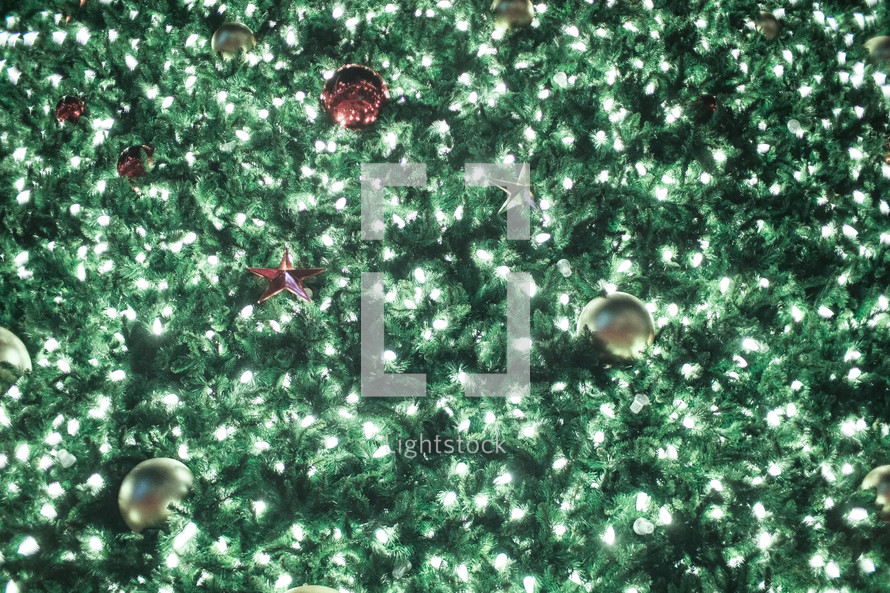 decorated Christmas tree background 