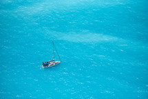 sailing on a blue sea 