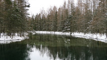 winter lake scene 
