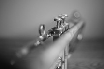 a shallow focus of trumpet valves
