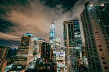 New York City Skyscrapers at night