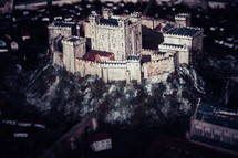miniatures city model with castle 