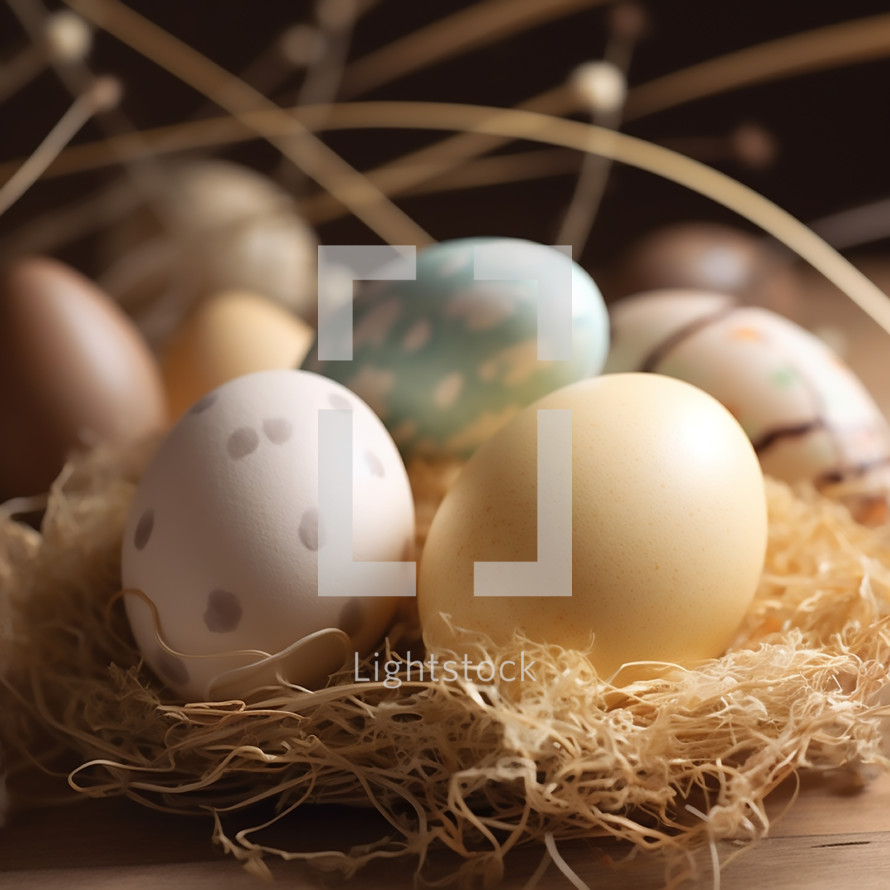 Close up of Easter Eggs