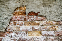 exposed brick on a wall in Venice