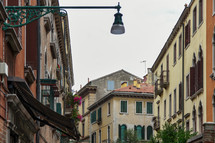 terraces on buildings in Venice 