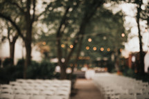 defocused outdoor wedding 