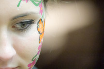 girl with face paint 