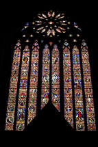 stained glass window in a Cathedral
