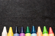 row of crayons 
