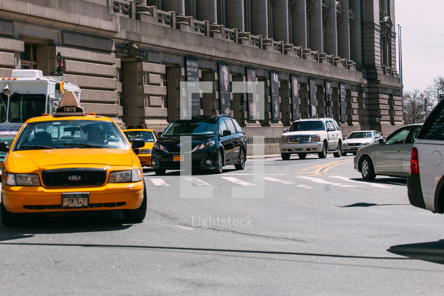 yellow cab in the city 