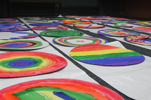circular paintings by children for vbs